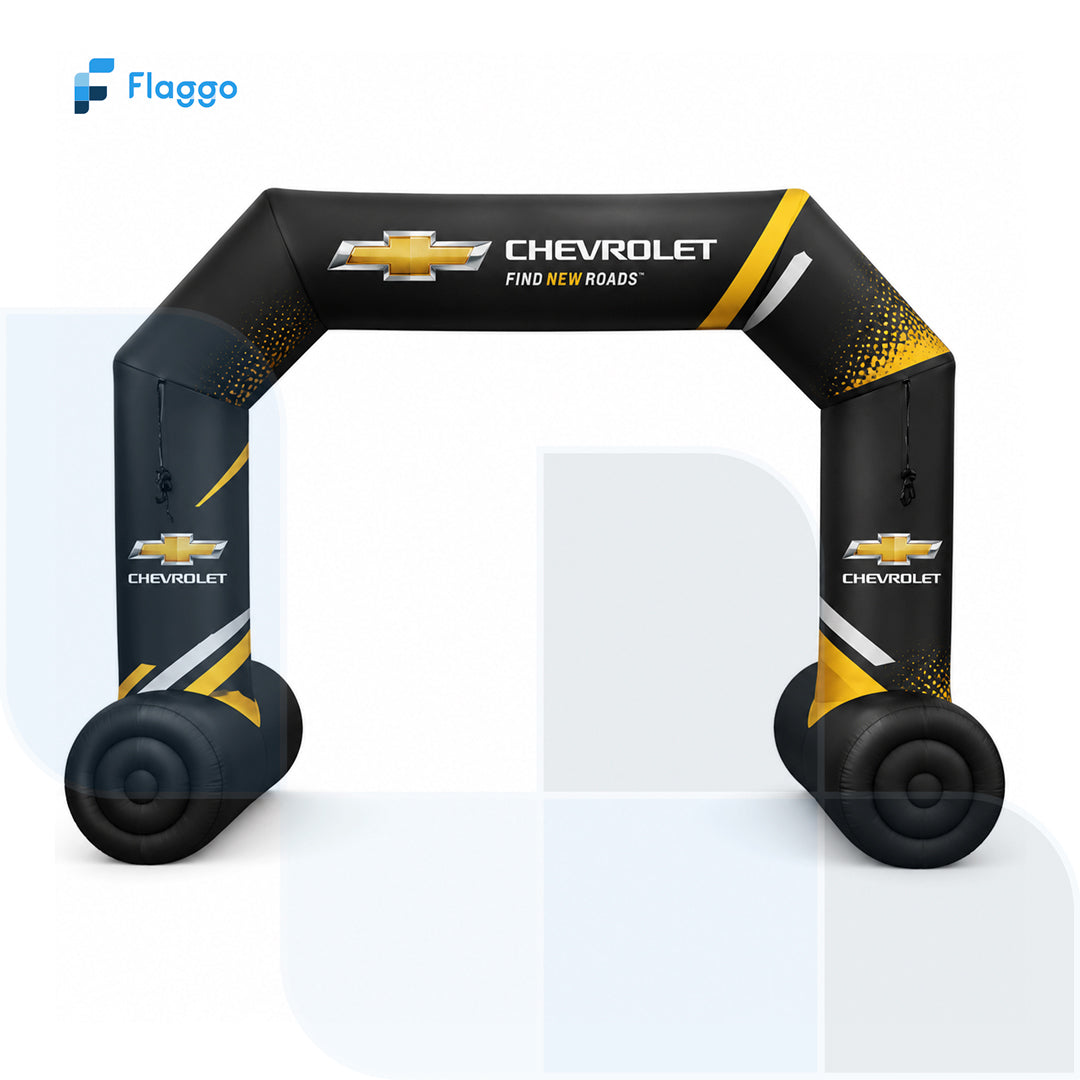 Inflable arco con pedestales