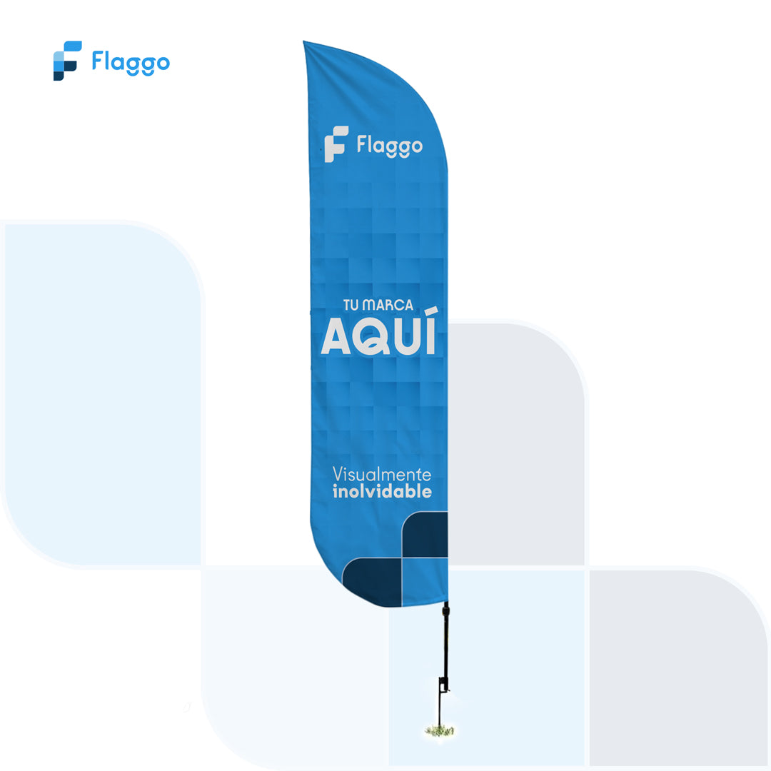 Bandera Publicitaria Tipo Pluma Personalizada