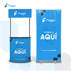Counter MDF con Cenefa + Roll Up