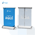 Mini roll up publicitario de escritorio para promociones, puntos de venta, exhibición de productos y publicidad corporativa